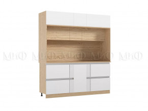 Кухня МДФ Карина Центральная секция 2000 (Пластер Бьянко/Сонома) в Урае - uraj.mebel-tymen.ru | фото