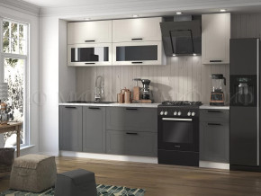 Кухня Монако 2,0м Компоновка №2 (Белый снег Софт/софт графит (Кастилло)) в Урае - uraj.mebel-tymen.ru | фото