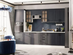 Кухня Николь-1 3 м. Белый/Графит софт в Урае - uraj.mebel-tymen.ru | фото