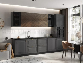 Кухня Престиж 3,0м Компоновка №1 (Графит/Графит софт/Прайм орех) в Урае - uraj.mebel-tymen.ru | фото