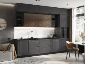 Кухня Престиж 3,0м Компоновка №2 (Графит/Графит софт/Прайм орех) в Урае - uraj.mebel-tymen.ru | фото
