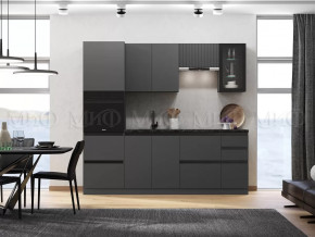 Кухня Техно-6 2,4м (Графит/Графит софт) в Урае - uraj.mebel-tymen.ru | фото