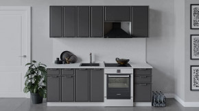 Кухонный гарнитур «Белладжио» длиной 220 см Белый, Софт графит в Урае - uraj.mebel-tymen.ru | фото