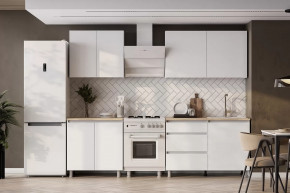 Кухонный гарнитур Денвер 2,0м Серия 2 SAFE Белый/Дуб Сонома в Урае - uraj.mebel-tymen.ru | фото