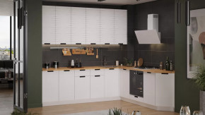 Кухонный гарнитур «Гренада» №14 Белый, Холст Белый в Урае - uraj.mebel-tymen.ru | фото