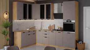 Кухонный гарнитур «Гренада» №16 Дуб Крафт золотой, Холст латте в Урае - uraj.mebel-tymen.ru | фото