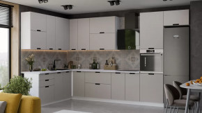 Кухонный гарнитур «Гренада» №18 Белый, Холст мокко в Урае - uraj.mebel-tymen.ru | фото