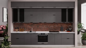 Кухонный гарнитур «Гренада» №19 Белый, Холст Вулкан в Урае - uraj.mebel-tymen.ru | фото