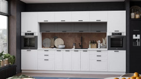 Кухонный гарнитур «Лорас» №3 Белый, Холст белый, Холст вулкан в Урае - uraj.mebel-tymen.ru | фото