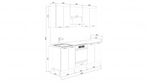 Кухонный гарнитур «Лорас» длиной 200 см со шкафом НБ в Урае - uraj.mebel-tymen.ru | фото