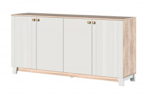 Ланзетти Тумба 4 двери Дуб Торонто/Жемчуг в Урае - uraj.mebel-tymen.ru | фото