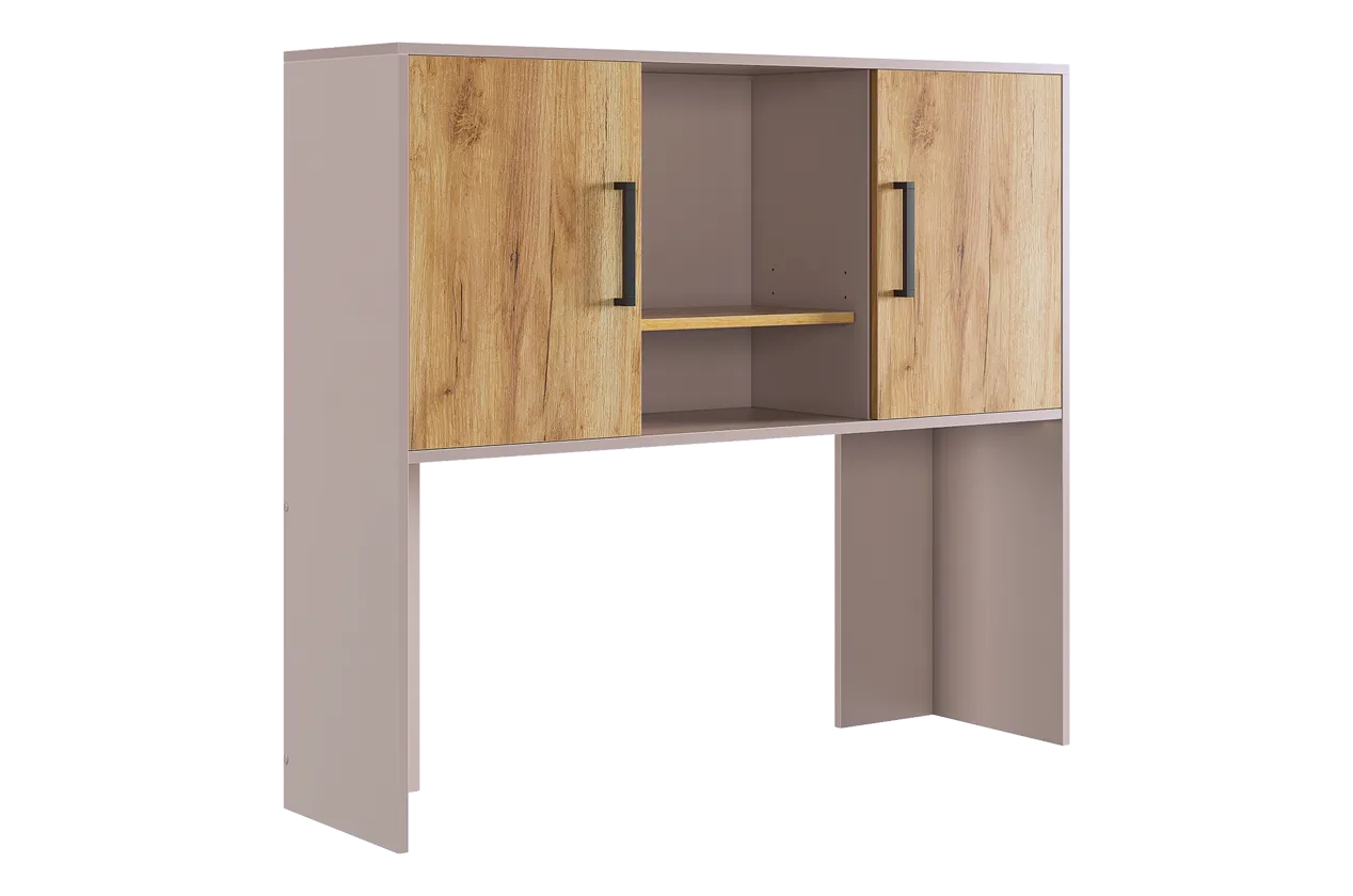 Надстройка стола компьютерного 1200 Лайт-2 кашемир/дуб крафт золотой в Урае - uraj.mebel-tymen.ru | фото