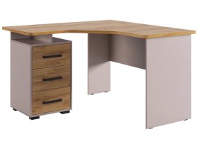Стол компьютерный 1200 угловой Лайт-2 кашемир/дуб крафт золотой в Урае - uraj.mebel-tymen.ru | фото