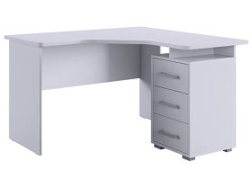 Стол компьютерный 1200 угловой Лайт-2 белый/белый в Урае - uraj.mebel-tymen.ru | фото