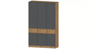 Ленора Шкаф 3х ств. Дуб вотан/Графит в Урае - uraj.mebel-tymen.ru | фото