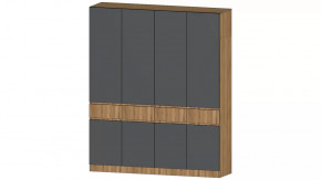 Ленора Шкаф 4х ств. Дуб вотан/Графит в Урае - uraj.mebel-tymen.ru | фото