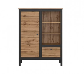 LOFT шкаф REG1D1S/90 (Дуб вотан/Черный) в Урае - uraj.mebel-tymen.ru | фото