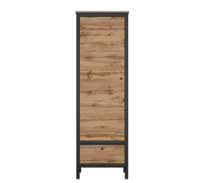 LOFT шкаф REG1D1S (Дуб вотан/Черный) в Урае - uraj.mebel-tymen.ru | фото