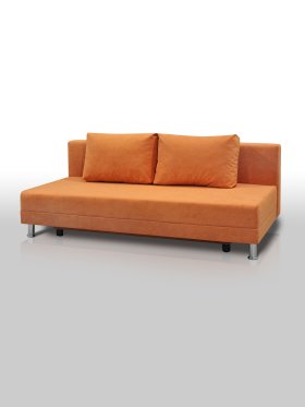 Диван Комфорт Лайт без подлокотников 2 подушки апельсин в Урае - uraj.mebel-tymen.ru | фото