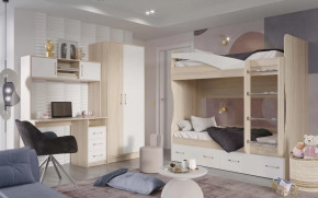 Модульная детская "Буратино" сонома/белый в Урае - uraj.mebel-tymen.ru | фото