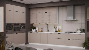 Модульная кухня «Гренада» Белый, Холст латте в Урае - uraj.mebel-tymen.ru | фото