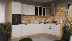 Модульная кухня «Гренада» Дуб Крафт золотой, Холст мокко в Урае - uraj.mebel-tymen.ru | фото