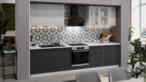 Модульная кухня «Кимберли» Белый, Сноу, Титан в Урае - uraj.mebel-tymen.ru | фото