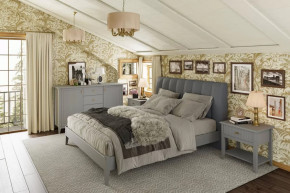 Модульная спальня Никеа Серый шифер/Лак Антрацит в Урае - uraj.mebel-tymen.ru | фото