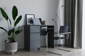 МОРИ МС-1 Стол с 1м ящ., 1 дв., ЛЕВЫЙ (ш900*г504*в770мм), ЛДСП Графит (МП) в Урае - uraj.mebel-tymen.ru | фото