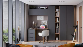 Набор детской мебели «Порто» №3 Яблоня Беллуно, Графит софт в Урае - uraj.mebel-tymen.ru | фото