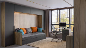 Набор детской мебели «Порто» №4 Яблоня Беллуно, Графит софт в Урае - uraj.mebel-tymen.ru | фото