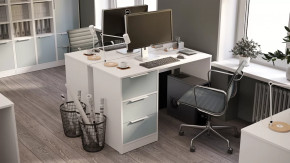 Набор мебели для офиса «Марли» №2 Белый, Серо-голубой в Урае - uraj.mebel-tymen.ru | фото