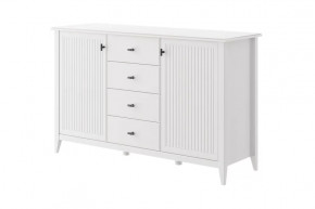 Никеа Комод 4 ящика 2 двери Белый в Урае - uraj.mebel-tymen.ru | фото