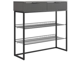 Обувница Классная 1 графит/графит матовый/черный муар в Урае - uraj.mebel-tymen.ru | фото