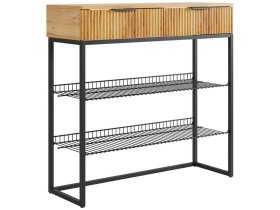 Обувница Классная 1 дуб крафт золотой/акация светлая/черный муар в Урае - uraj.mebel-tymen.ru | фото