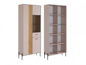 Шкаф двухдверный (со стеклом) Доминика в Урае - uraj.mebel-tymen.ru | фото