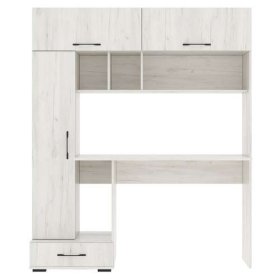 Стол компьютерный "ПКС- 1" (ш1500*г570*в1800мм), ЛДСП дуб крафт белый (Памир) в Урае - uraj.mebel-tymen.ru | фото