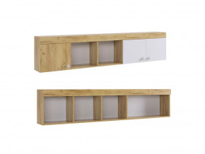 Полка Форсаж дуб крафт золотой/белый в Урае - uraj.mebel-tymen.ru | фото