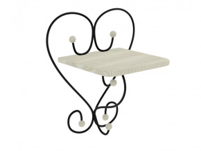 Полка настенная Милсон белая-металл черный в Урае - uraj.mebel-tymen.ru | фото