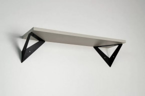 Полка навесная Рич кашемир/черный в Урае - uraj.mebel-tymen.ru | фото