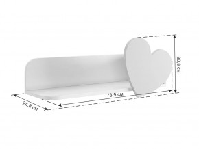 Полка навесная Сердечко в Урае - uraj.mebel-tymen.ru | фото