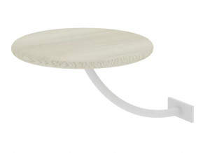 Полка прикроватная круглая Милсон белая в Урае - uraj.mebel-tymen.ru | фото