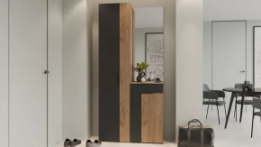 Прихожая «Асти» № 2 Дуб крафт золотой/Антрацит в Урае - uraj.mebel-tymen.ru | фото