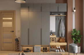 Прихожая Баско К10 графит/дуб крафт золотой в Урае - uraj.mebel-tymen.ru | фото