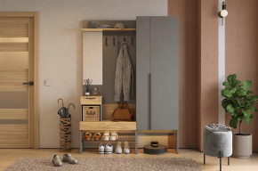 Прихожая Баско К2 графит/дуб крафт золотой в Урае - uraj.mebel-tymen.ru | фото