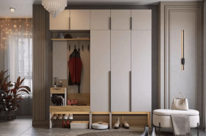 Прихожая Баско К7 кашемир/дуб крафт золотой в Урае - uraj.mebel-tymen.ru | фото