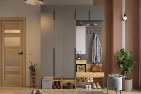 Прихожая Баско К9 графит/дуб крафт золотой в Урае - uraj.mebel-tymen.ru | фото