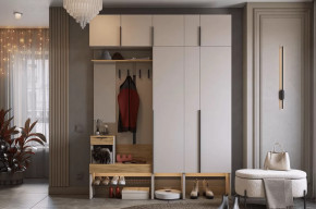 Прихожая Баско К9 кашемир/дуб крафт золотой в Урае - uraj.mebel-tymen.ru | фото