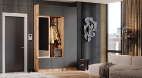 Прихожая "Бавария" Дуб вотан/графит в Урае - uraj.mebel-tymen.ru | фото