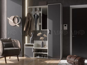 Прихожая Визит Графит/Дуб Крафт Белый в Урае - uraj.mebel-tymen.ru | фото